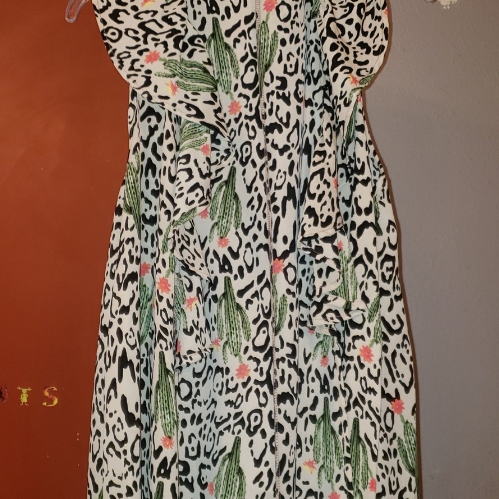 BERRY AND CREAM FULL LENGTH DUSTER SIZE L - Picture 1 of 7